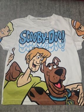 Scooby-Doo White and Brown Graphic Dog T-Shirt by